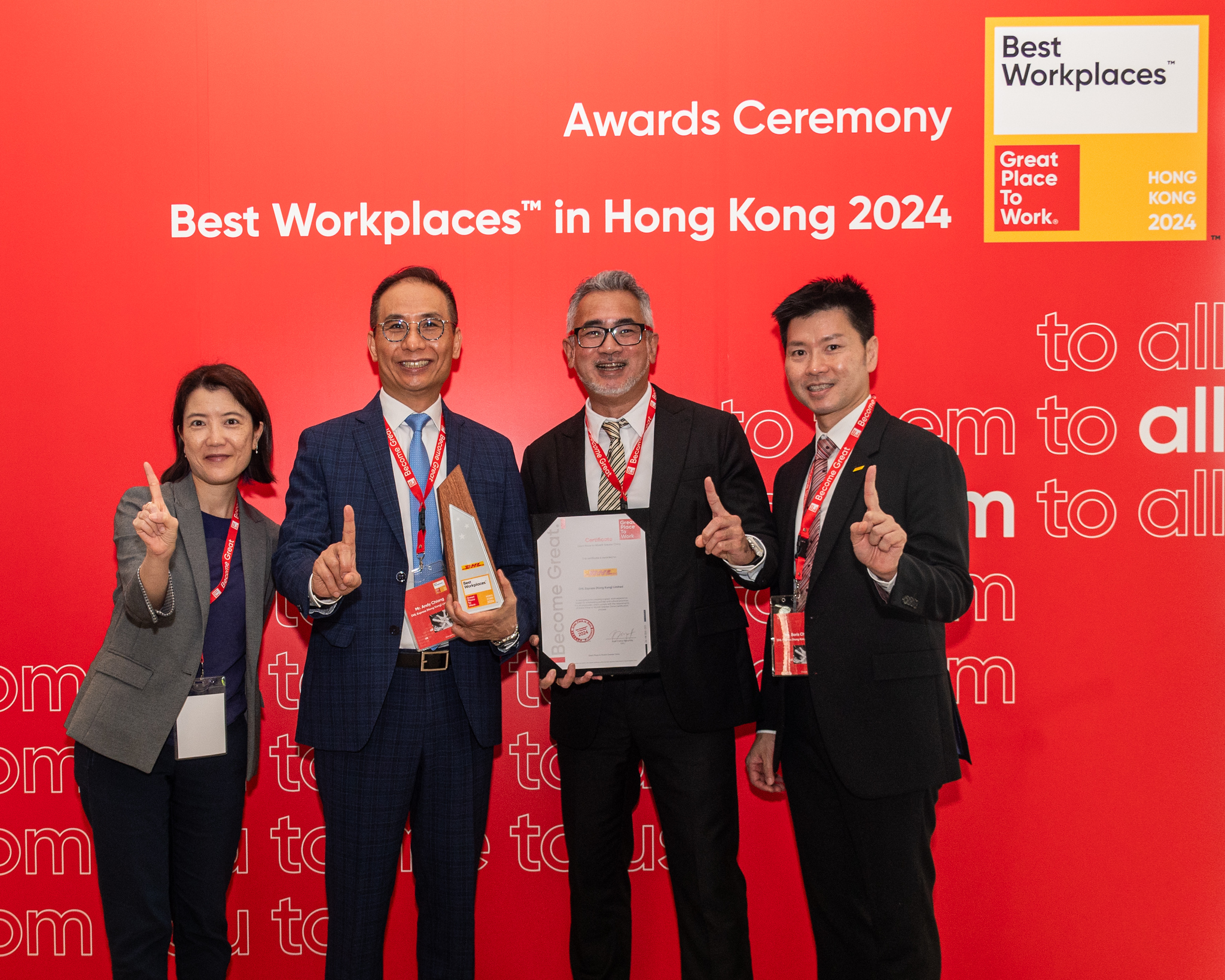DHL Express team receives the