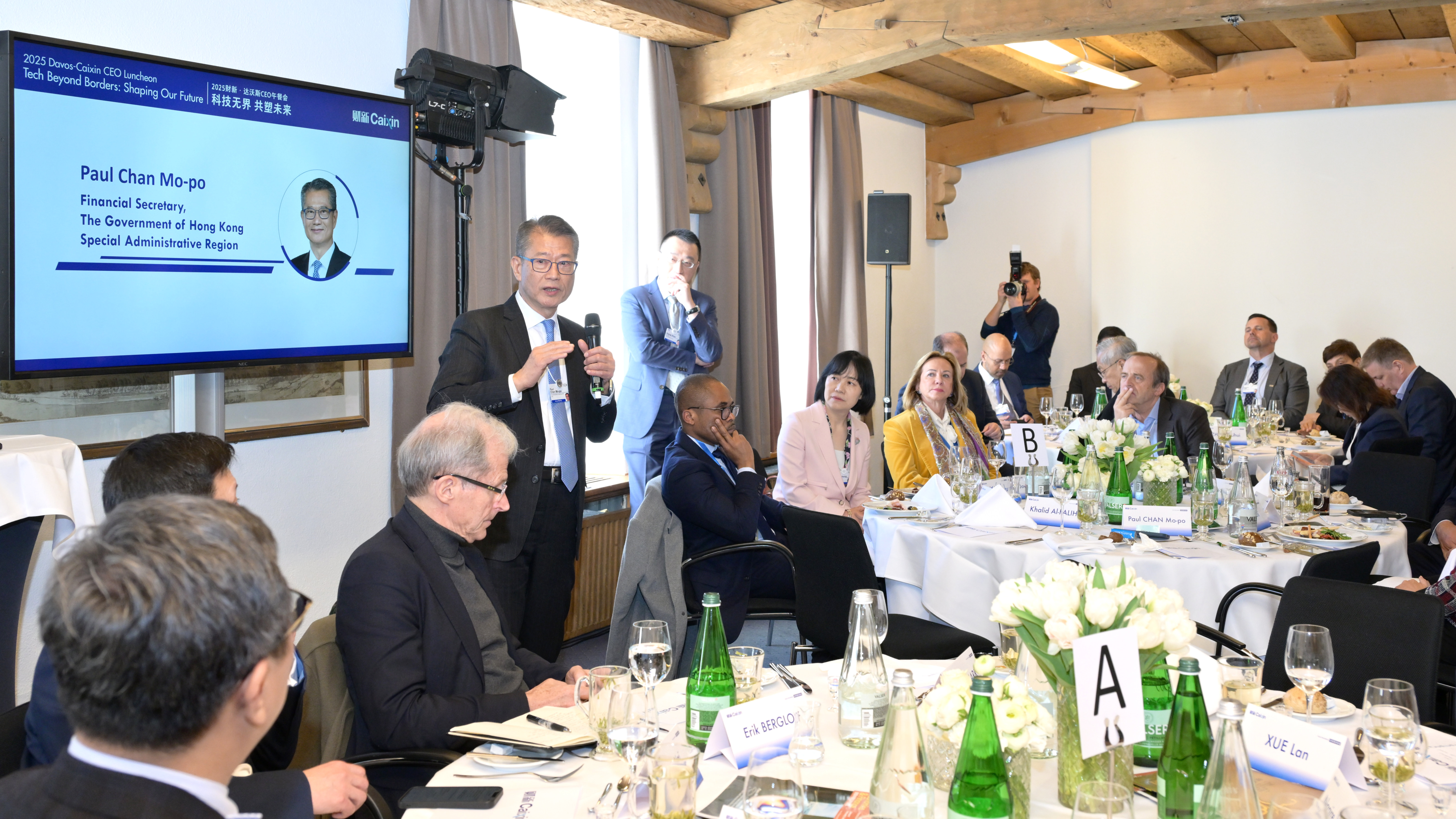 Hong Kong SAR’s Financial Secretary, Paul Chan, speaks at the