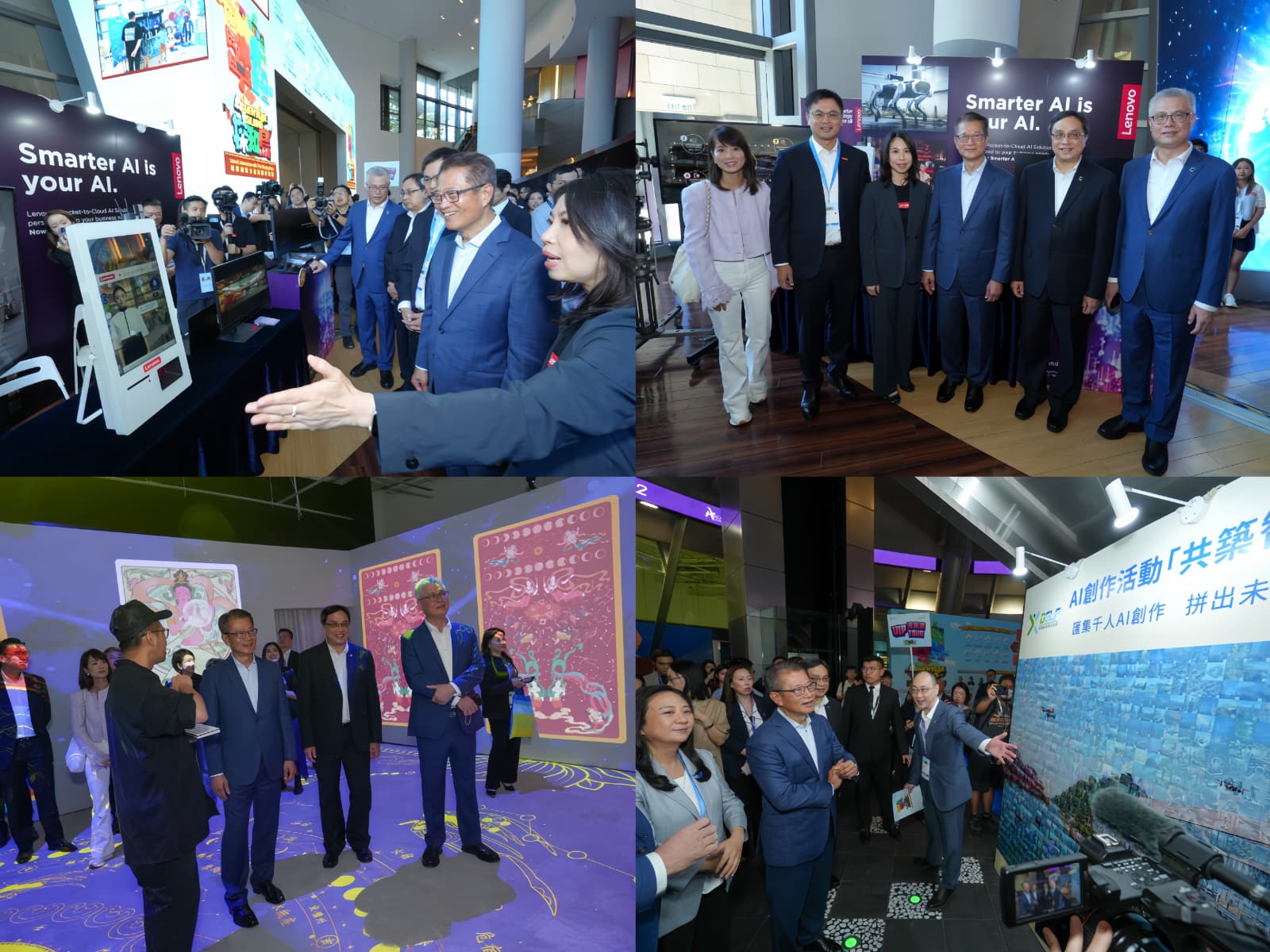 Paul Chan, Financial Secretary, visited the DELF 2025 experience zone, engaging with exhibitors showcasing the latest advancements in digital entertainment and technology.