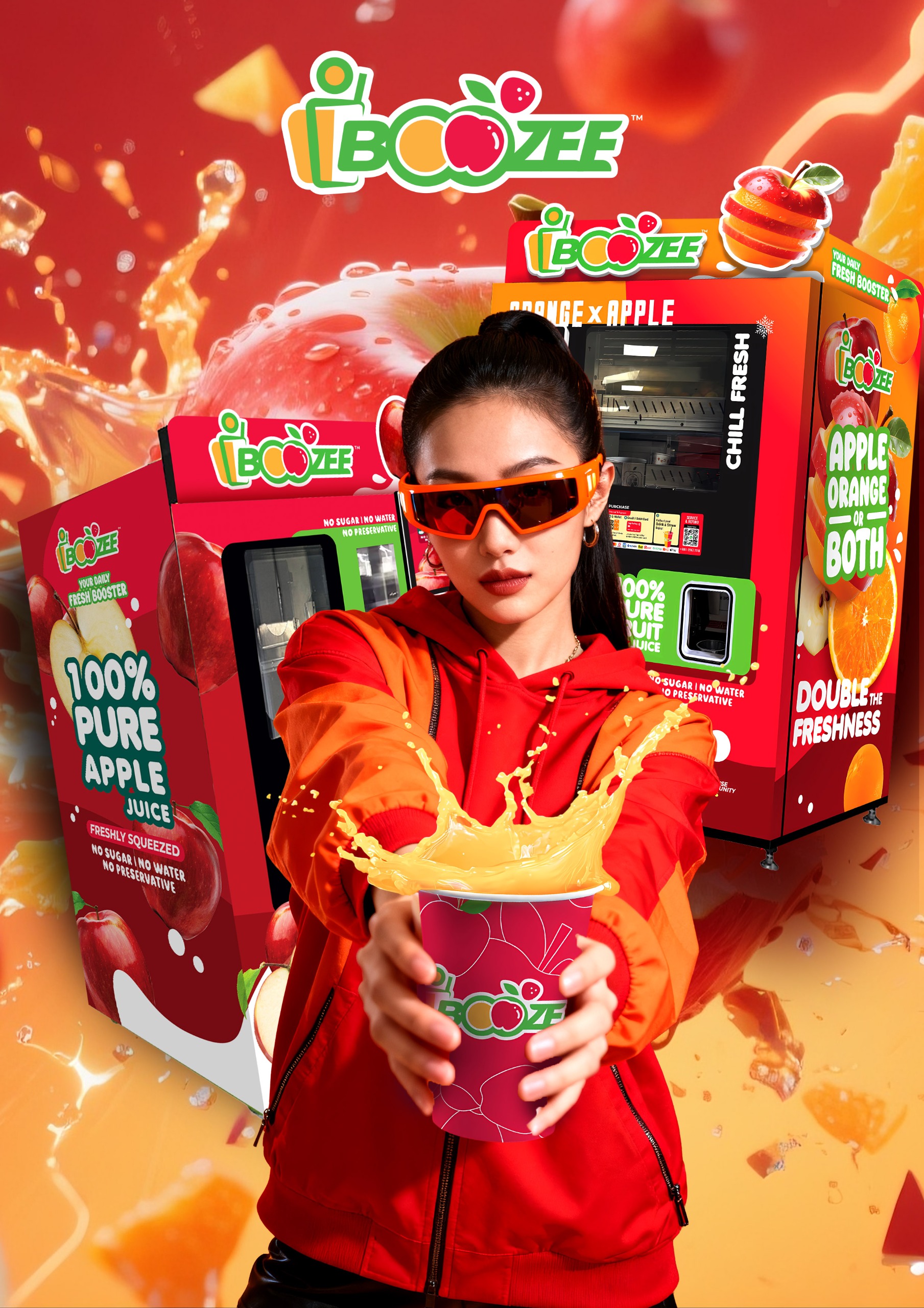 iBoozee, the ASEAN award-winning innovator, redefines freshness with its breakthrough Automated Dual Fruit Juice Machine.