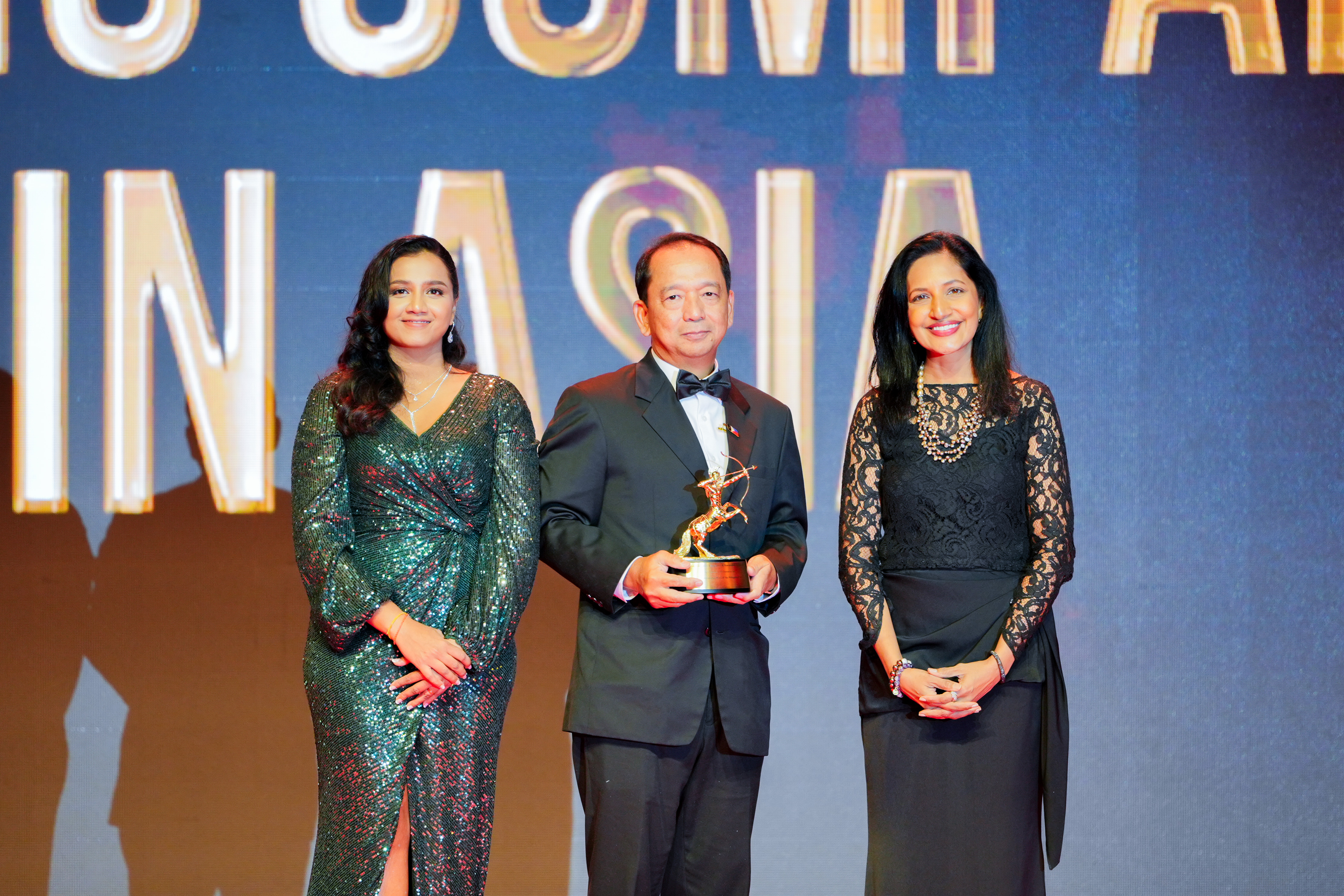 Mario Rey T. Morales, Senior Vice President of the Development Bank of the Philippines, proudly receives recognition at the ACES Awards 2025 ceremony. The award celebrates DBP