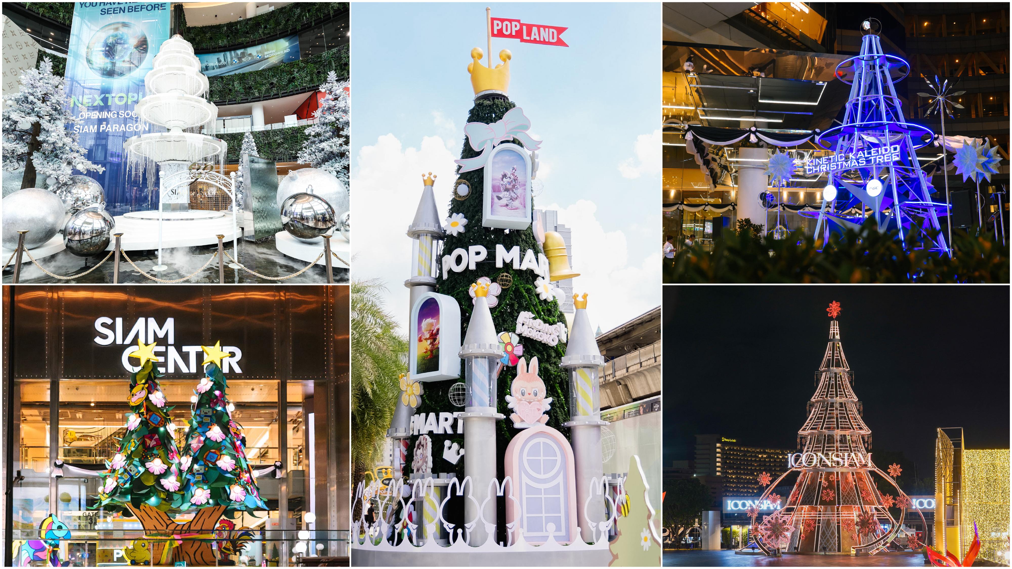 Instagram-worthy Christmas trees lighting up Siam Paragon, Siam Center, Siam Discovery, and ICONSIAM
