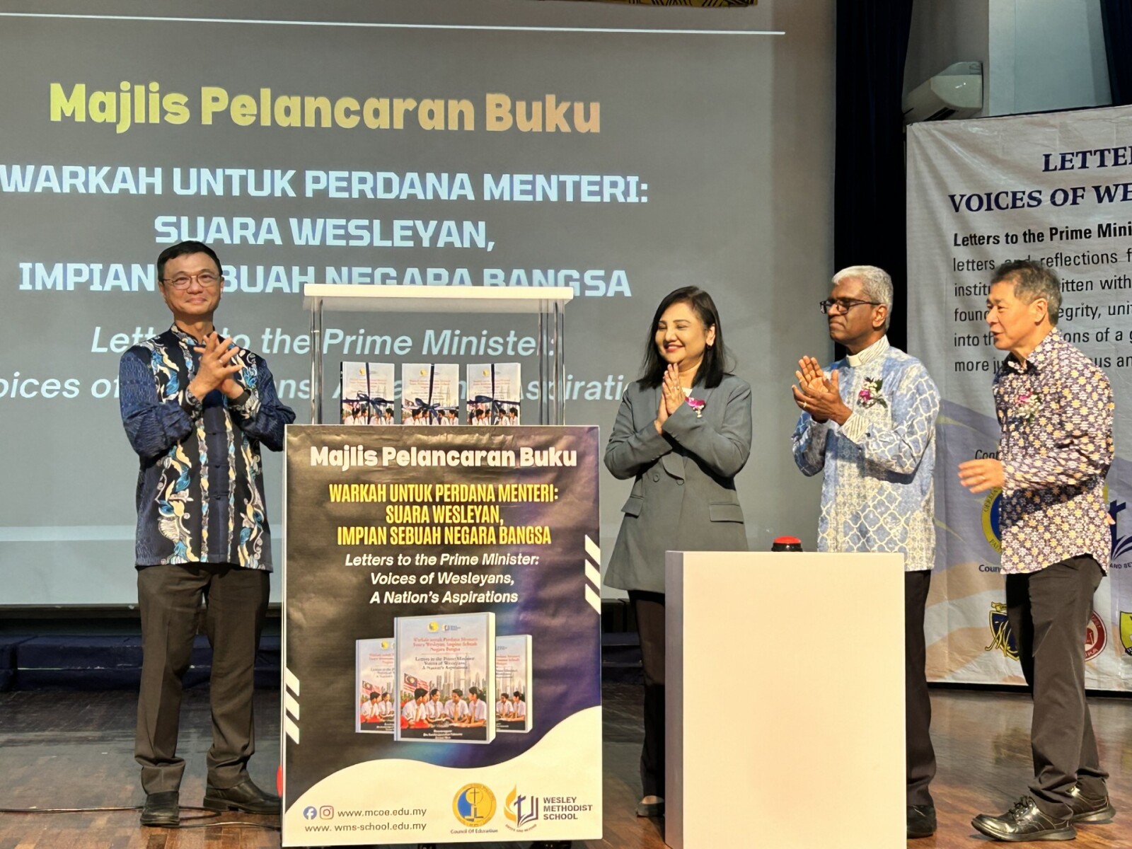 At the launch of Warkah untuk Perdana Menteri: Suara Wesleyan, Impian Sebuah Negara Bangsa (Letters to the Prime Minister: Voices of Wesleyans, A Nation